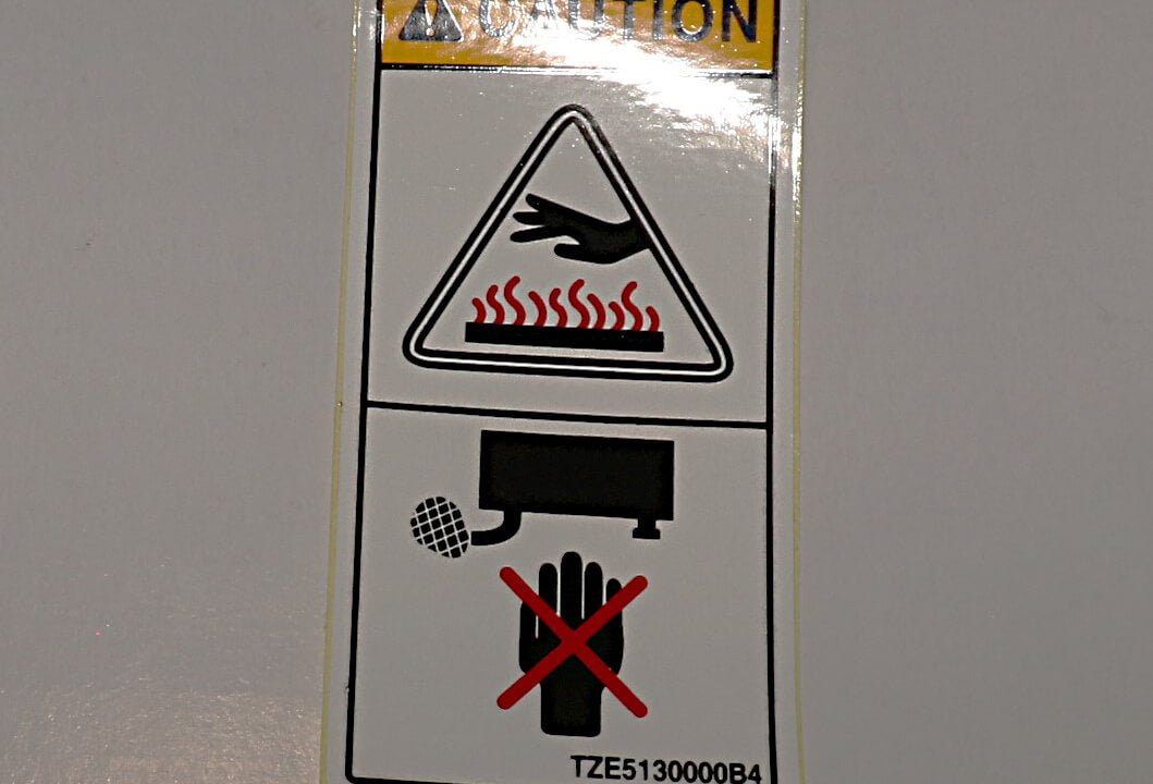 Bad Boy Part #TZE5130000C4 - Name Plate, Caution For Bb2024H/Bb3026H/Bb4025H/